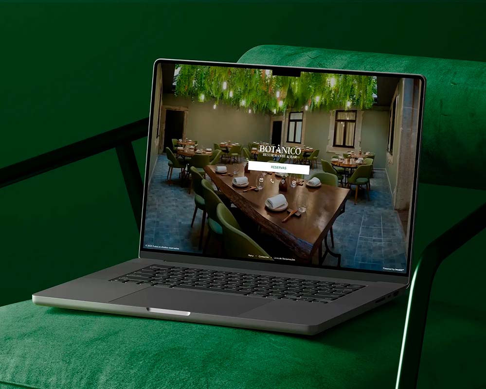 Mockup website Botânico Restaurante & Bar 